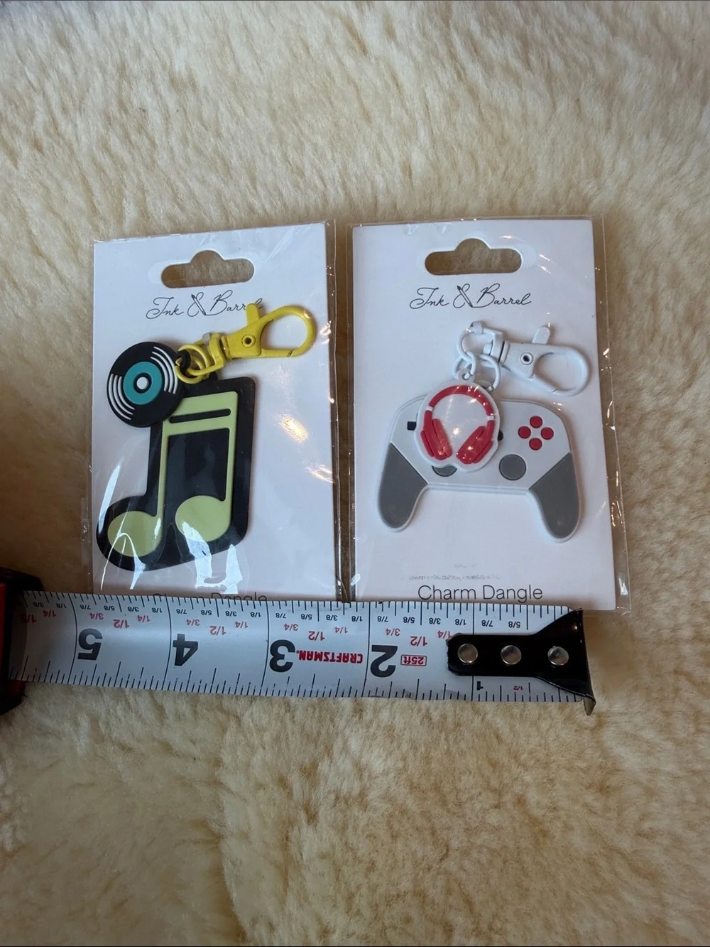 Ink & Barrel Kids Yellow Music Note & Gamer Charms